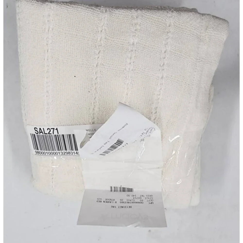Lauren Ralph Lauren Wells Sham European Cream Hidden Zip Closure Bottom Back
